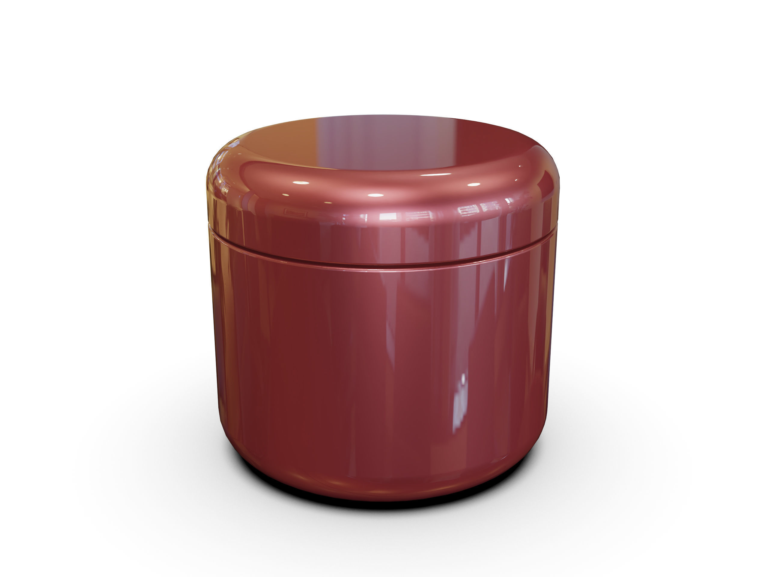 Plastic beauty product jar 3D print model_2
