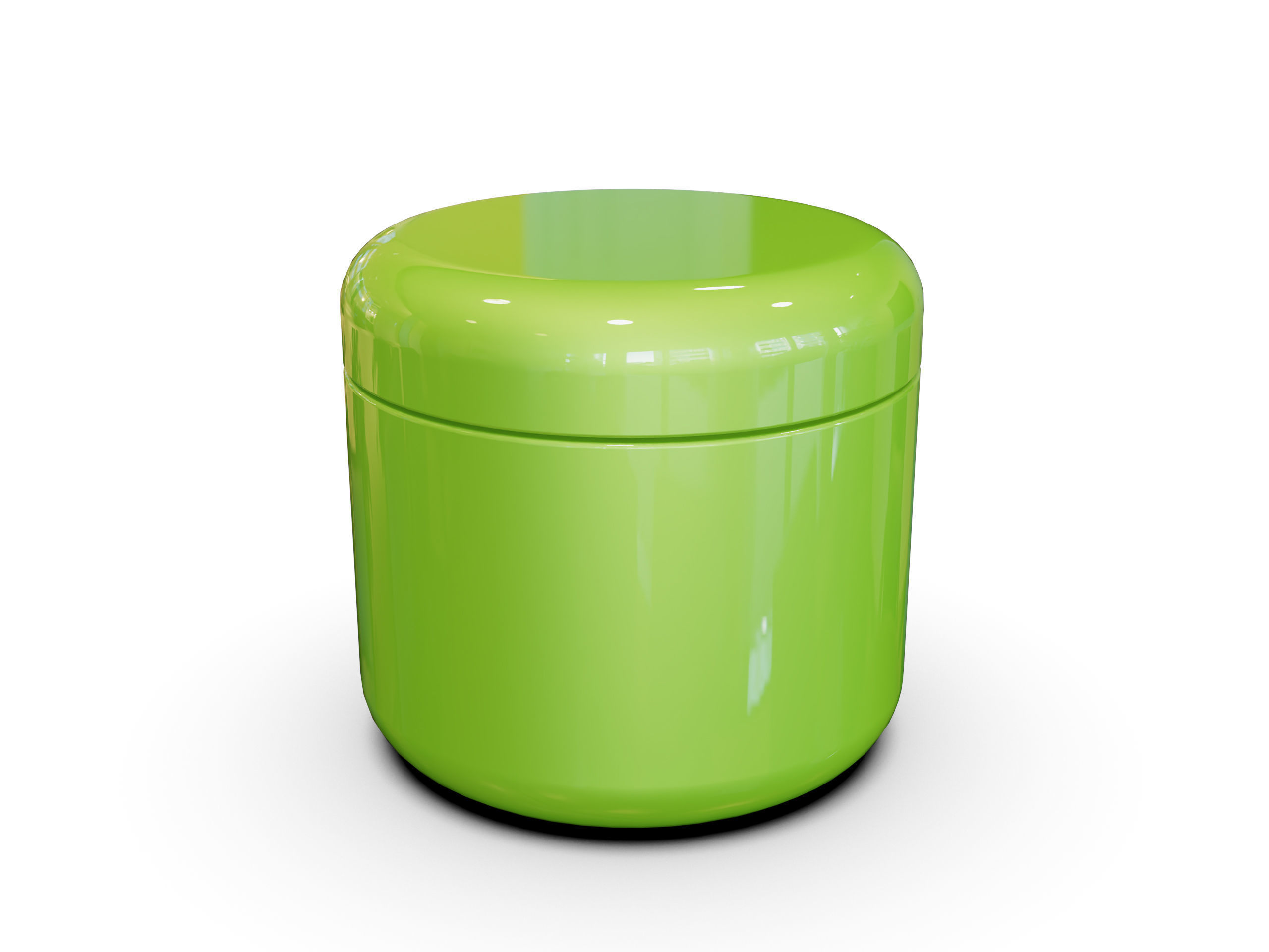Plastic beauty product jar 3D print model_8