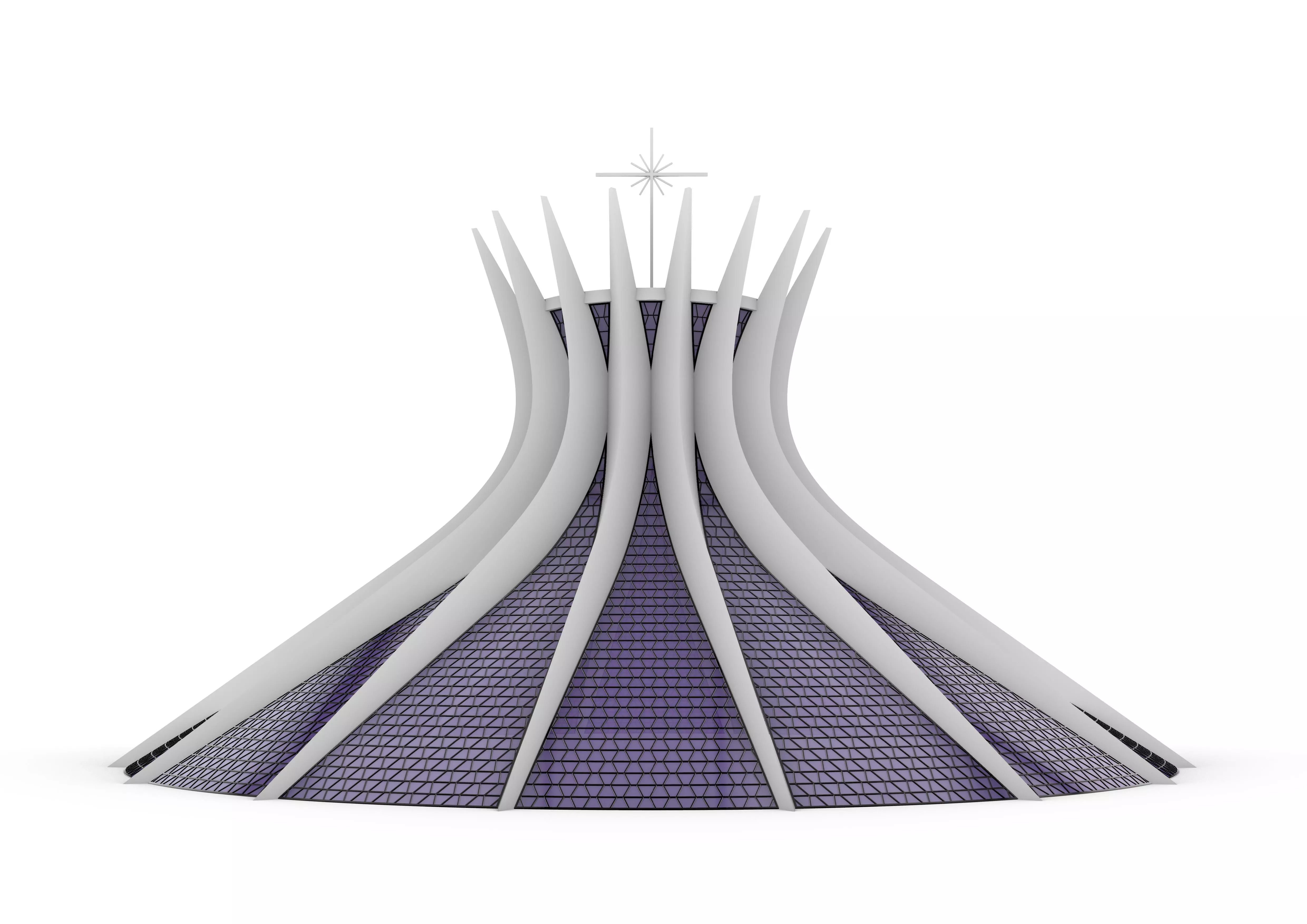Cathedral Of Brasilla  3d Architectural Model 3D model_0