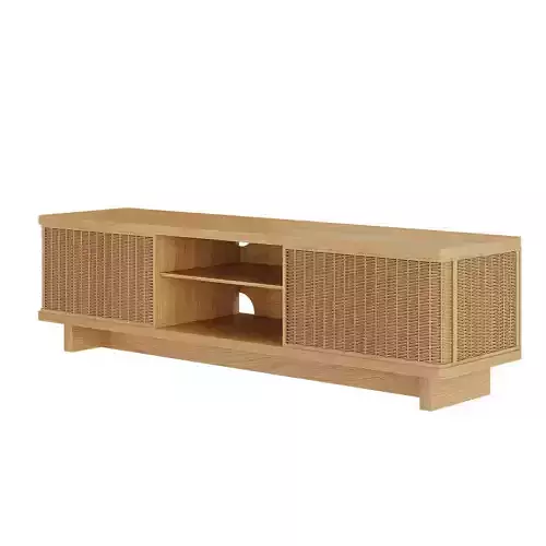 Fryksas TV bench rattan by Ikea