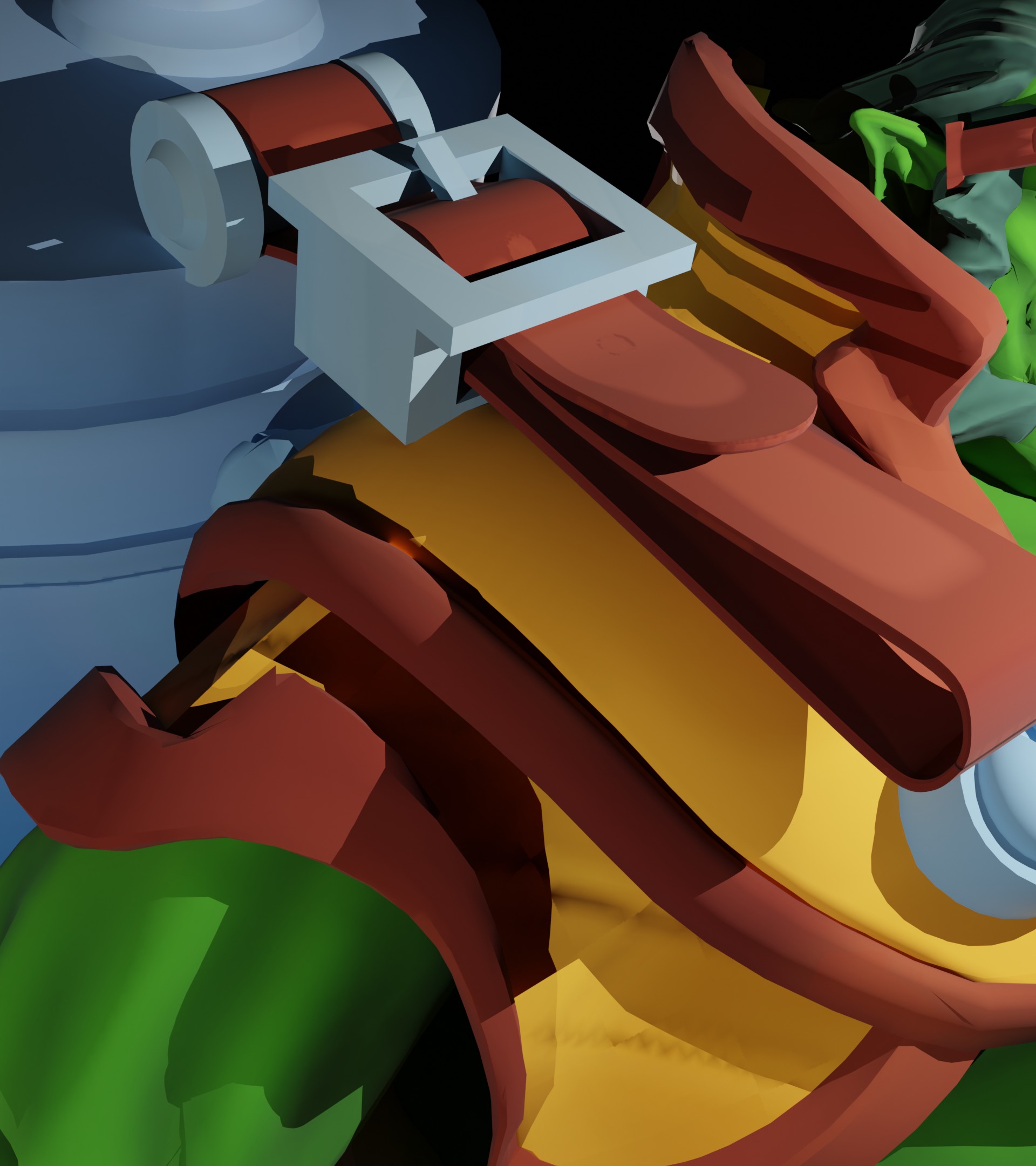 Orc Warrior Stlized 3D model_3