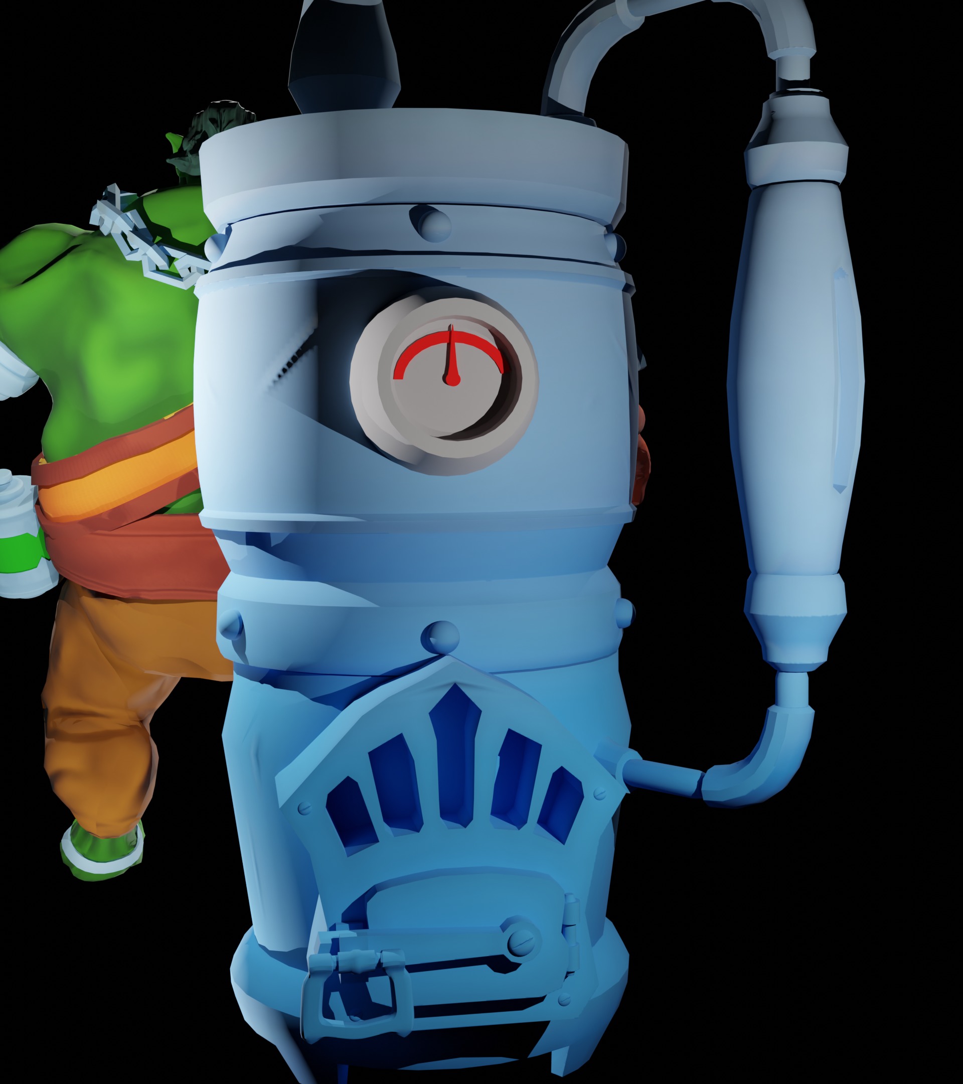 Orc Warrior Stlized 3D model_4