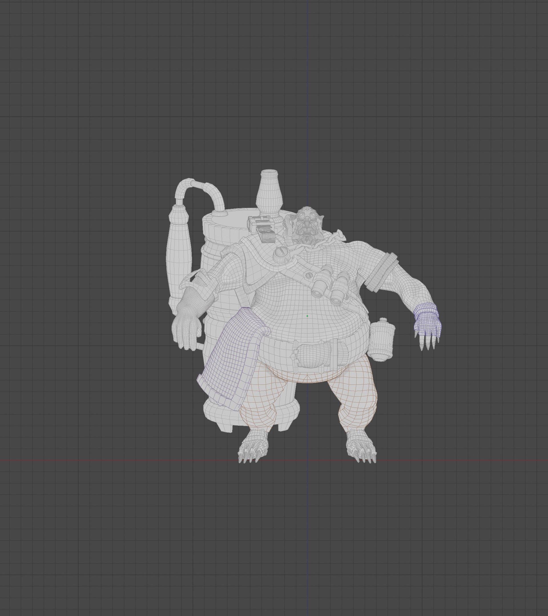 Orc Warrior Stlized 3D model_8