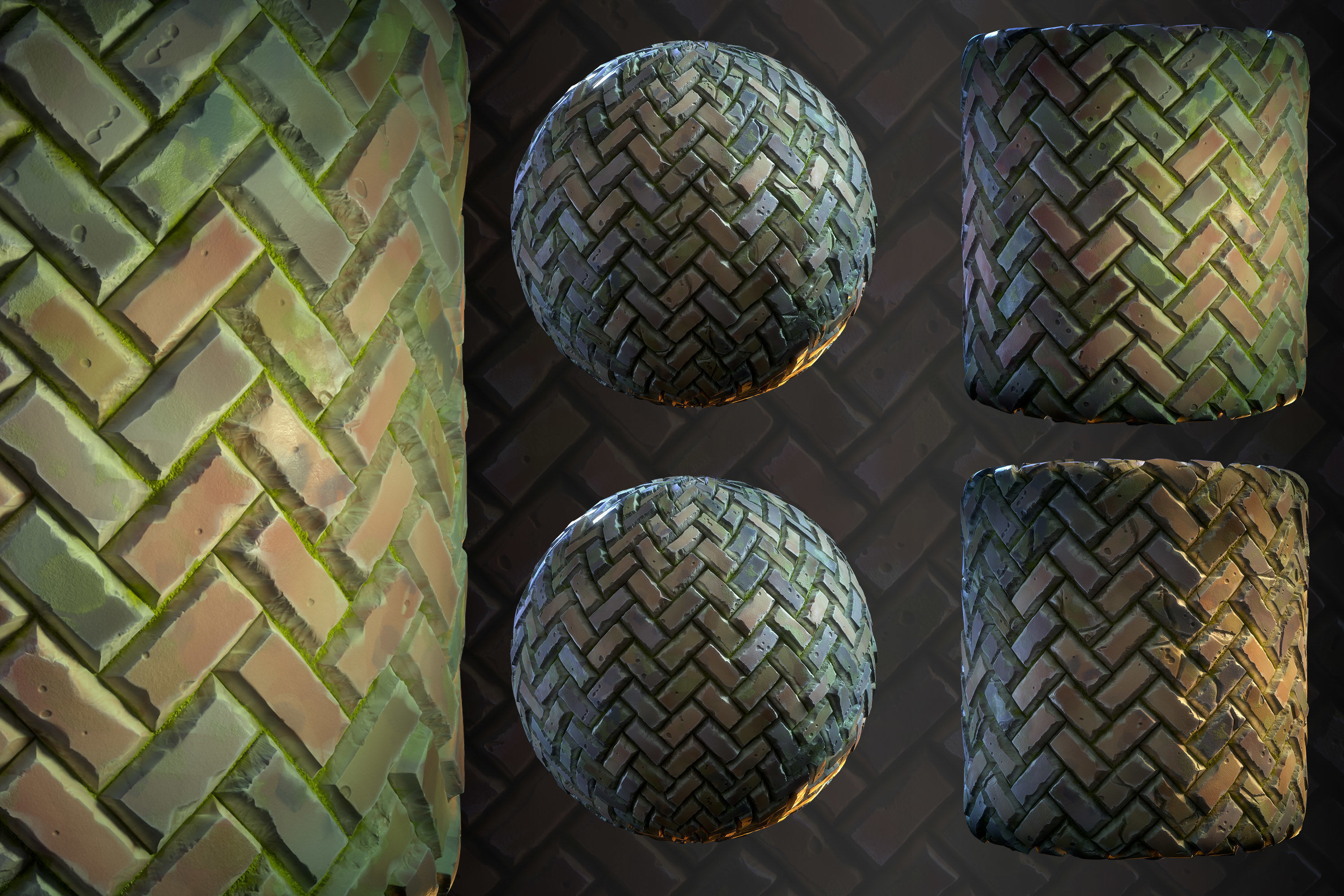 Stone Floor Mega Bundle VOL 01 - 15 material - SBsar - Maps Texture_8