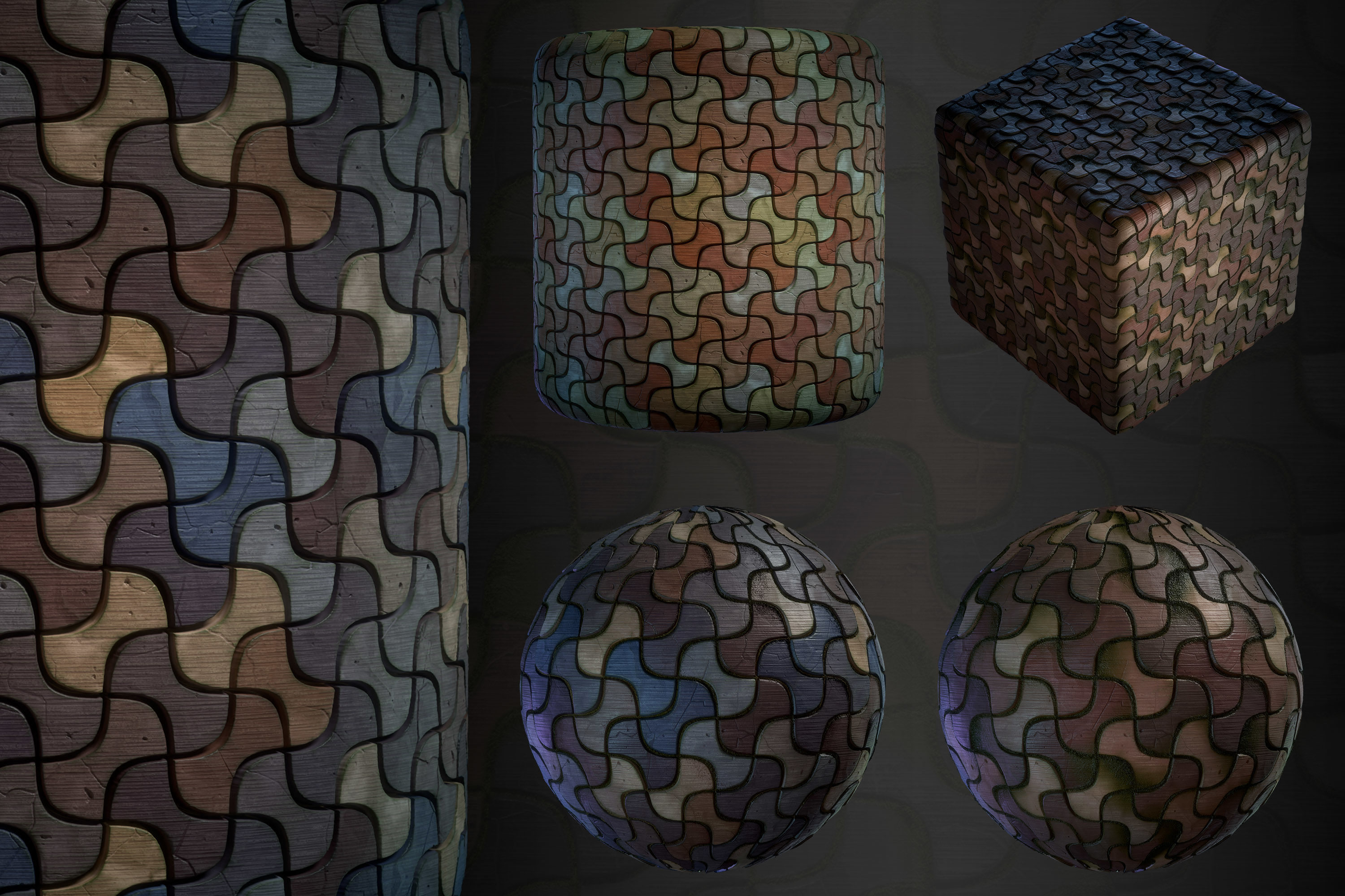 Stone Floor Mega Bundle VOL 01 - 15 material - SBsar - Maps Texture_2