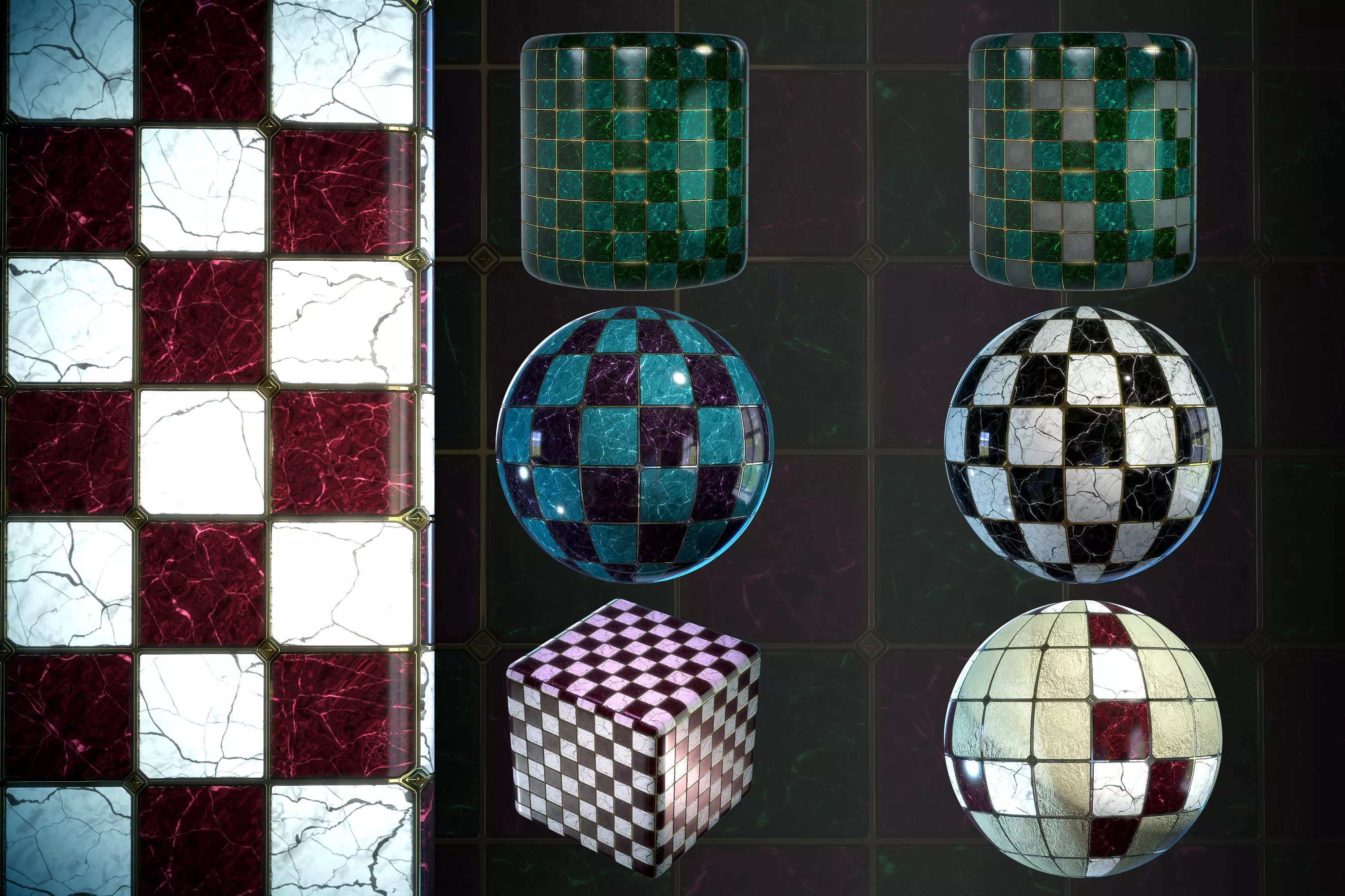 Stone Floor Mega Bundle VOL 01 - 15 material - SBsar - Maps Texture_0