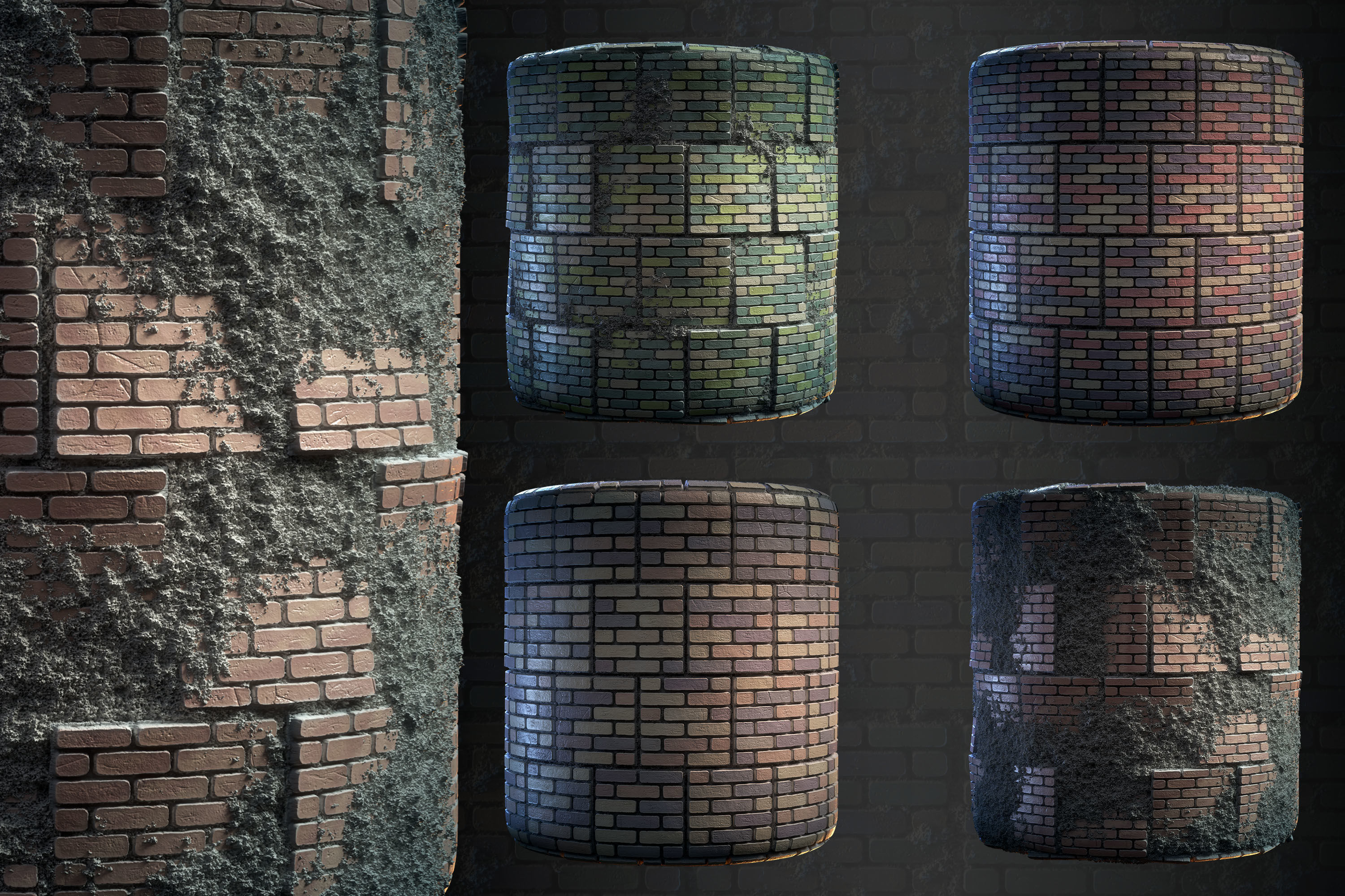 Stone Floor Mega Bundle VOL 01 - 15 material - SBsar - Maps Texture_11