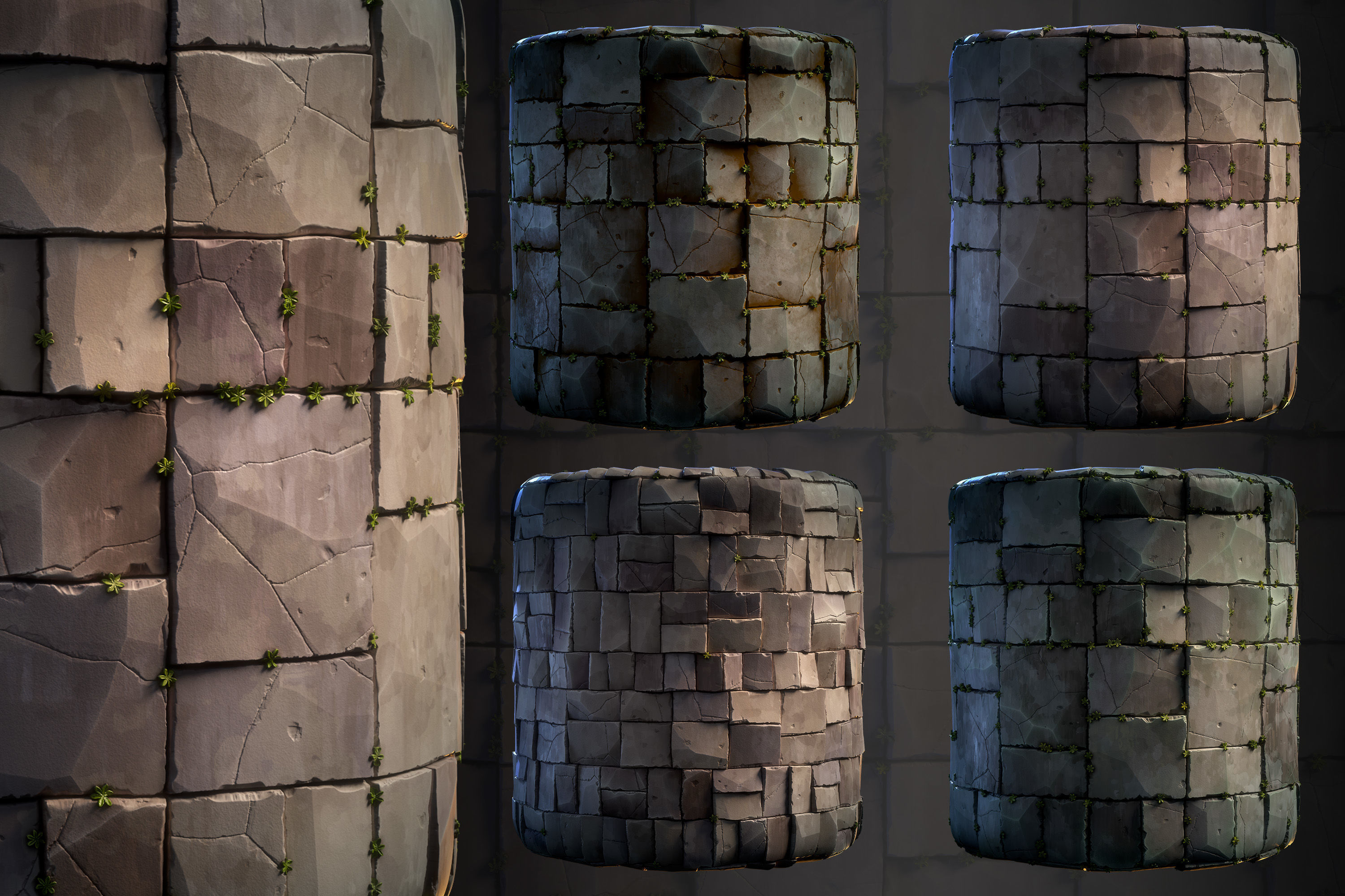 Stone Floor Mega Bundle VOL 01 - 15 material - SBsar - Maps Texture_7