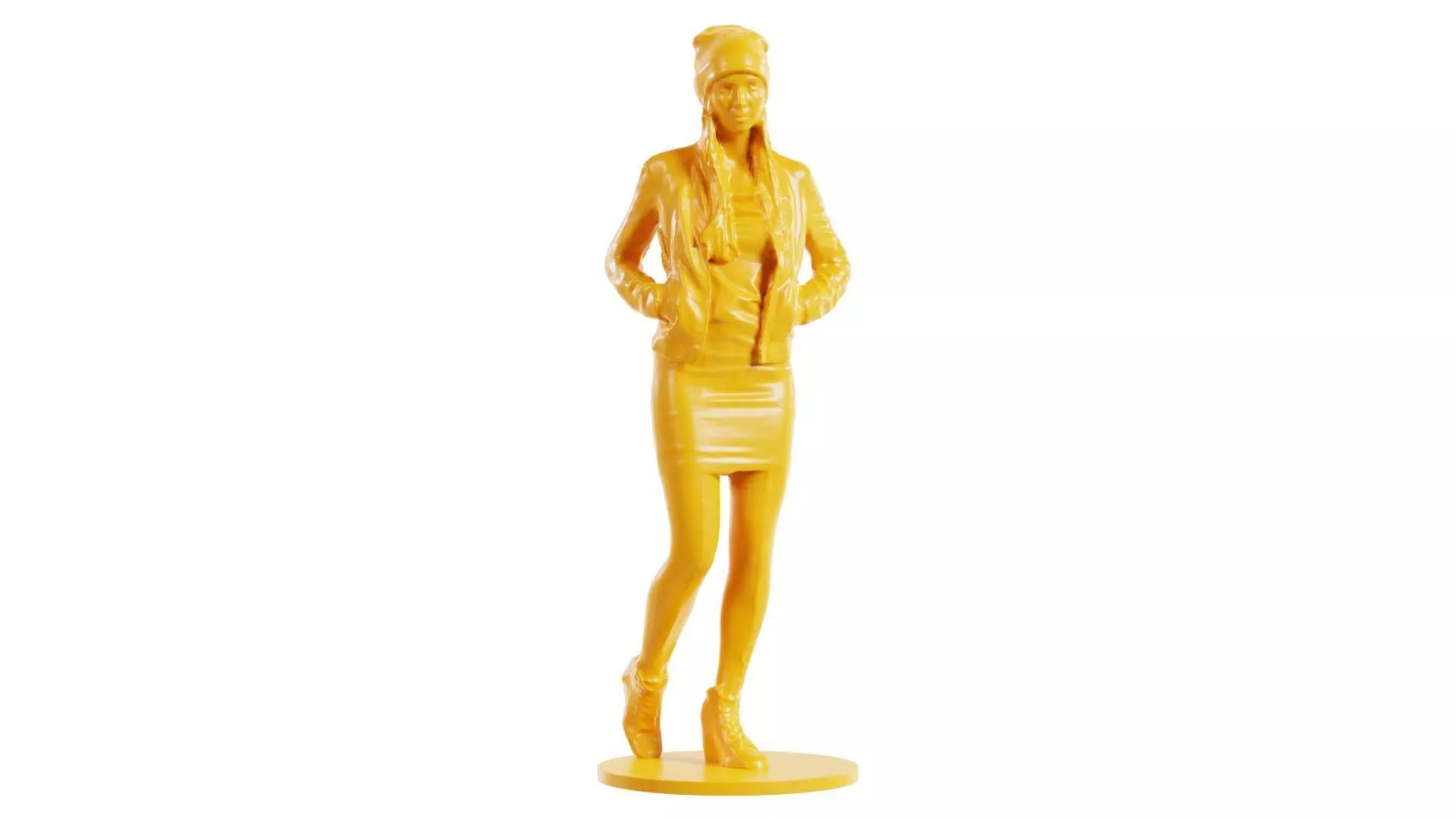 Woman Wearing Elegant Dress 3D print model