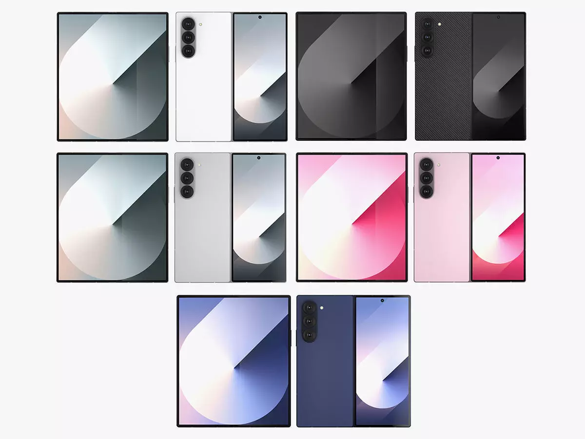 All the colors of the Galaxy Z Fold6 3D model_0