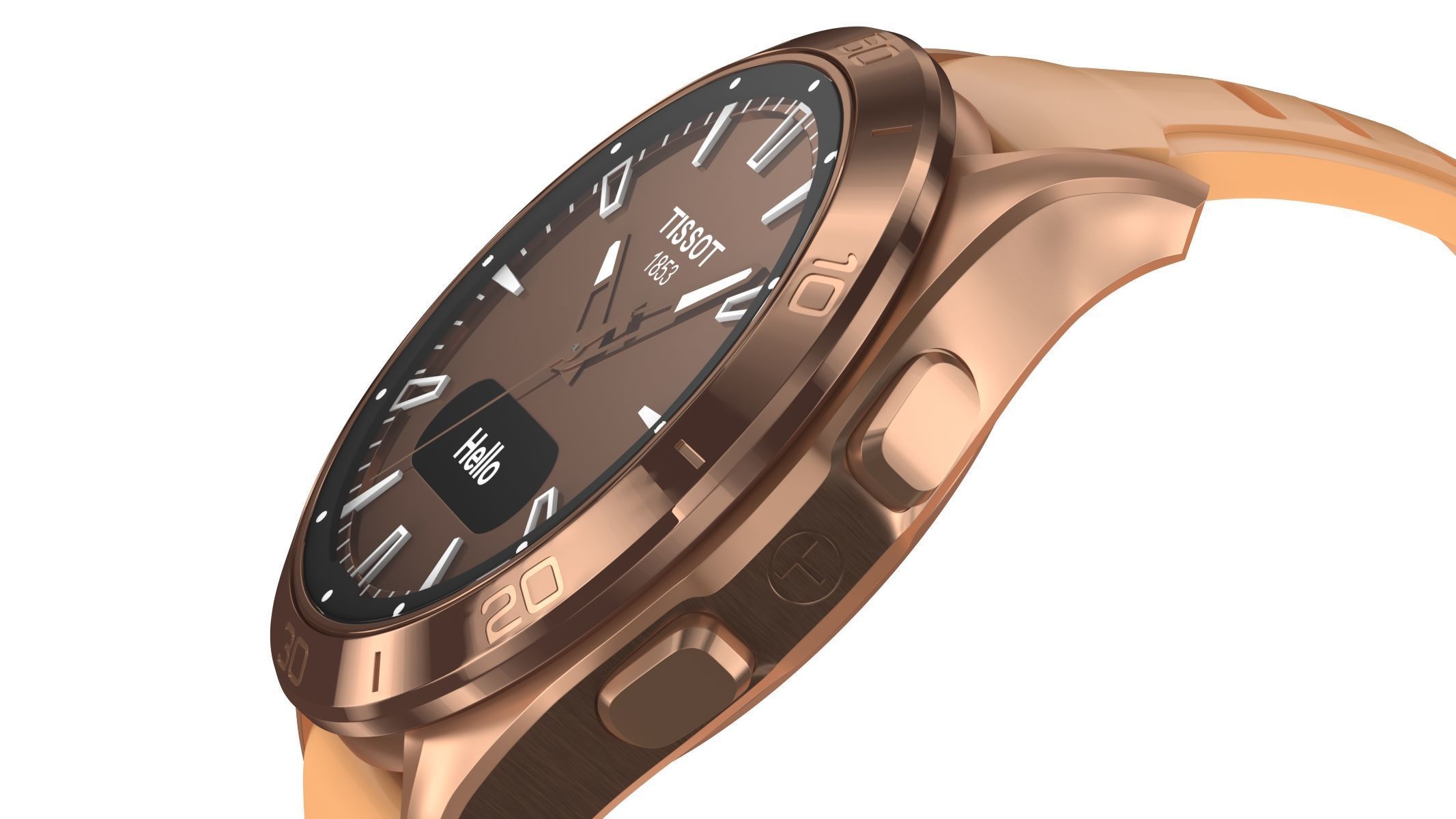 All the colors of the Tissot T-Touch Connect Sport 3D model_7