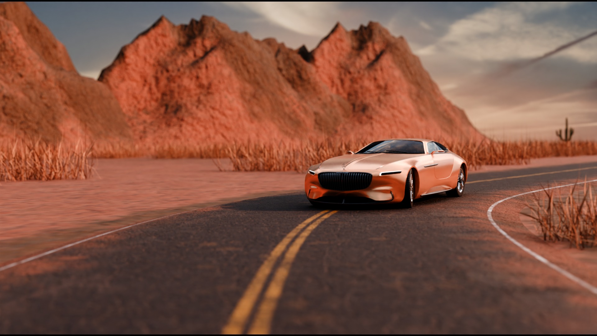 Desert Highway 3D model_6