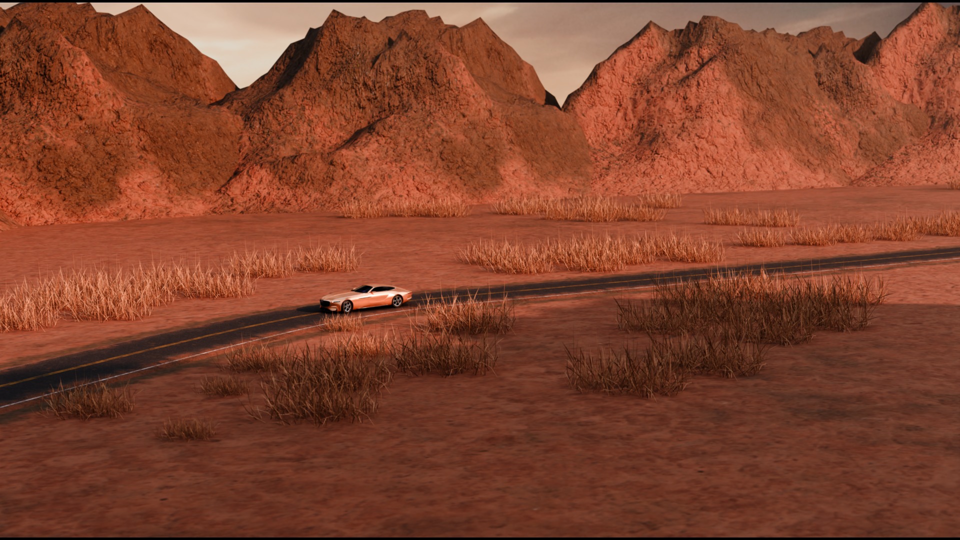 Desert Highway 3D model_8