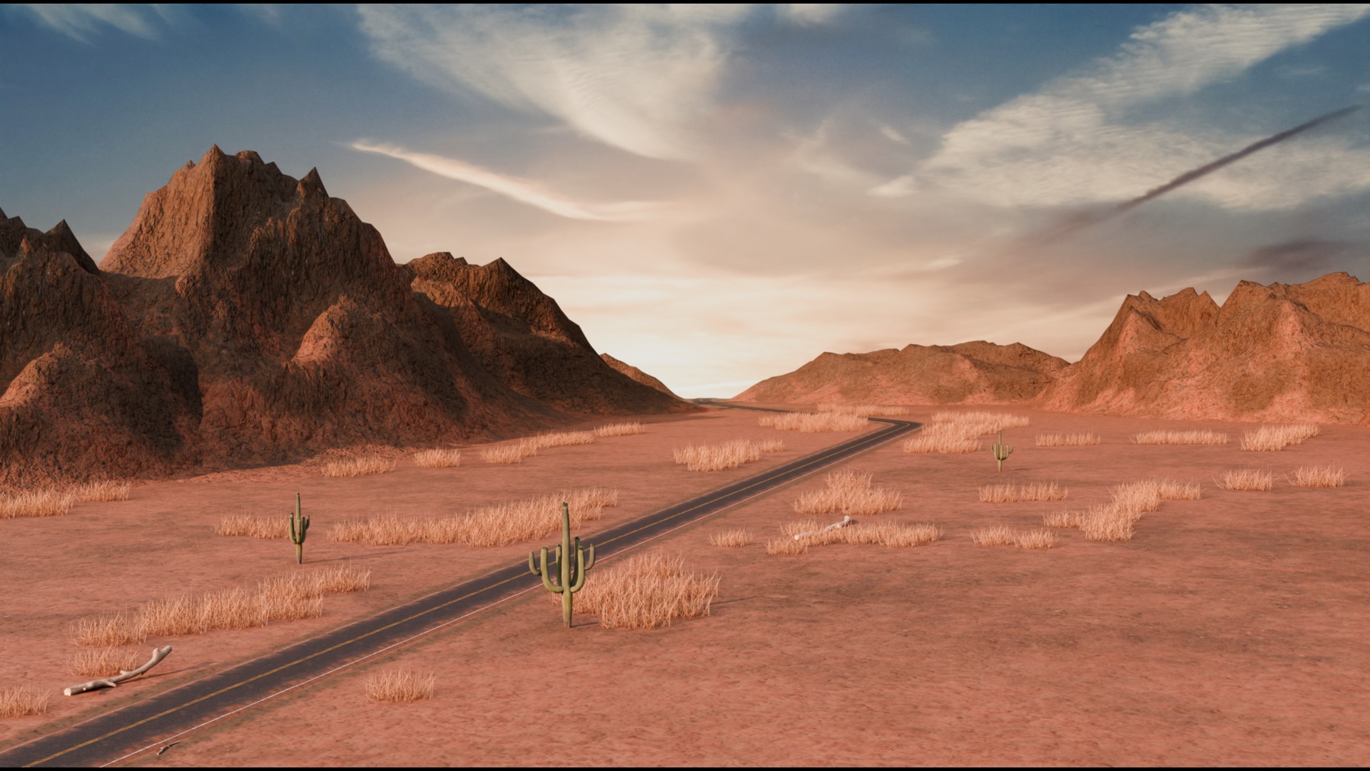 Desert Highway 3D model_20