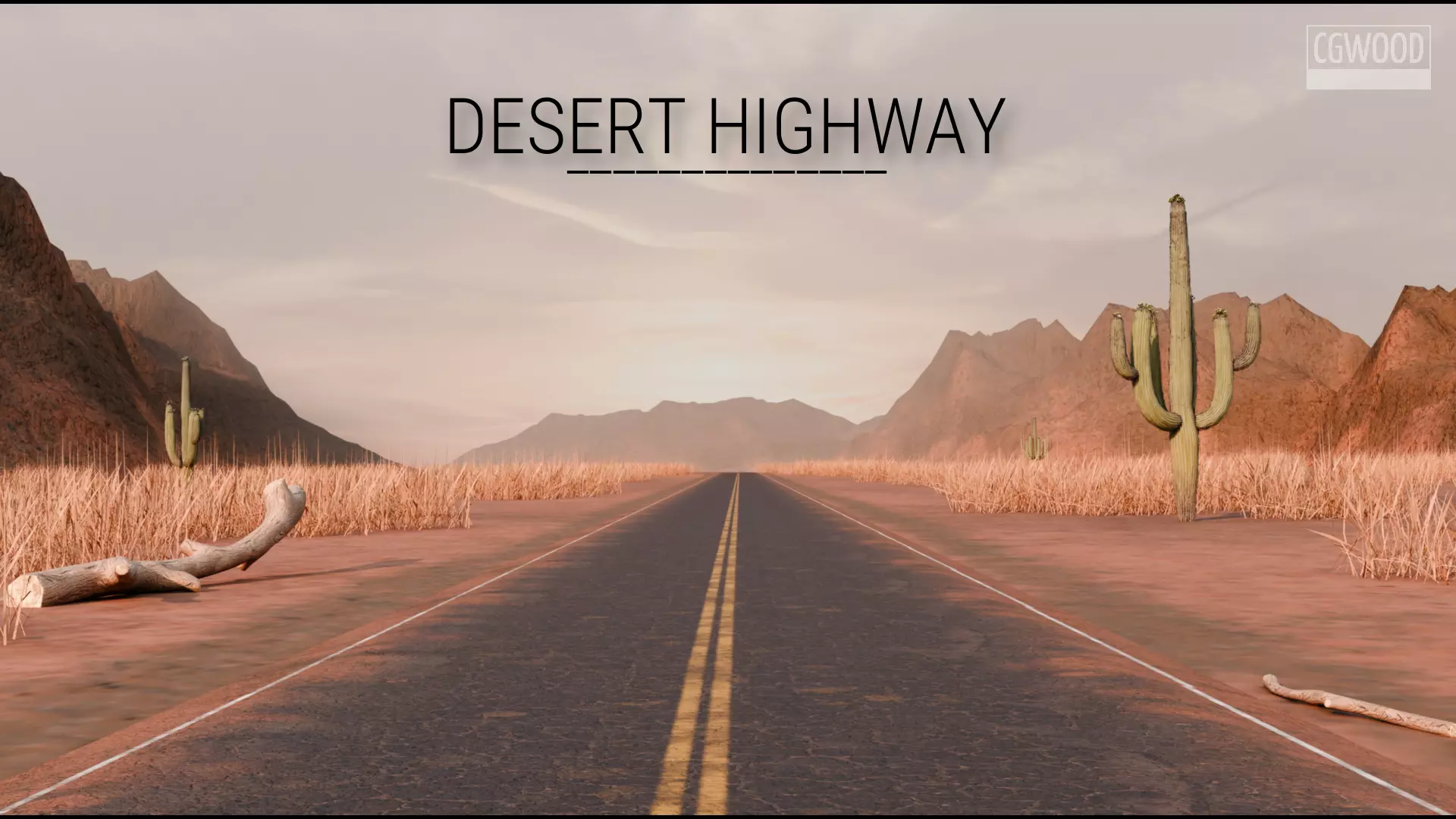Desert Highway 3D model_0