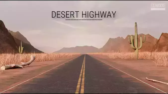 Desert Highway 3D model