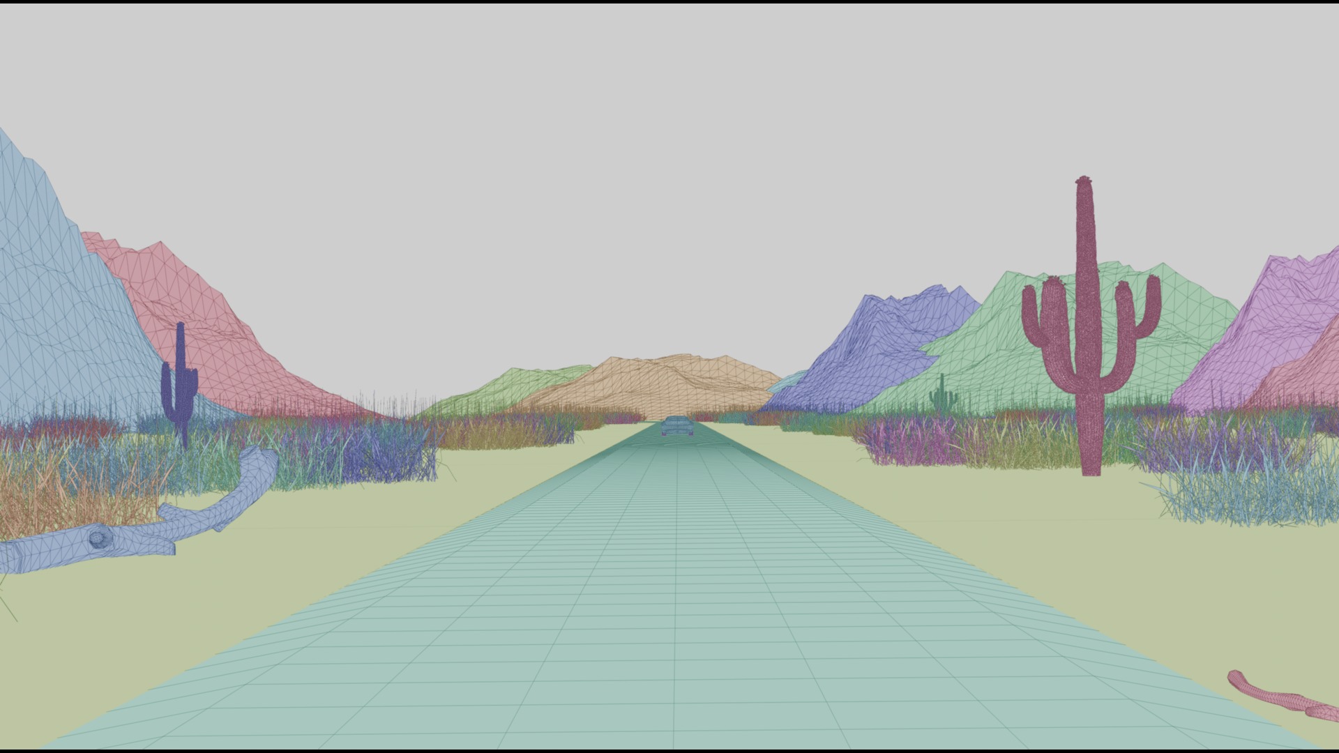 Desert Highway 3D model_10