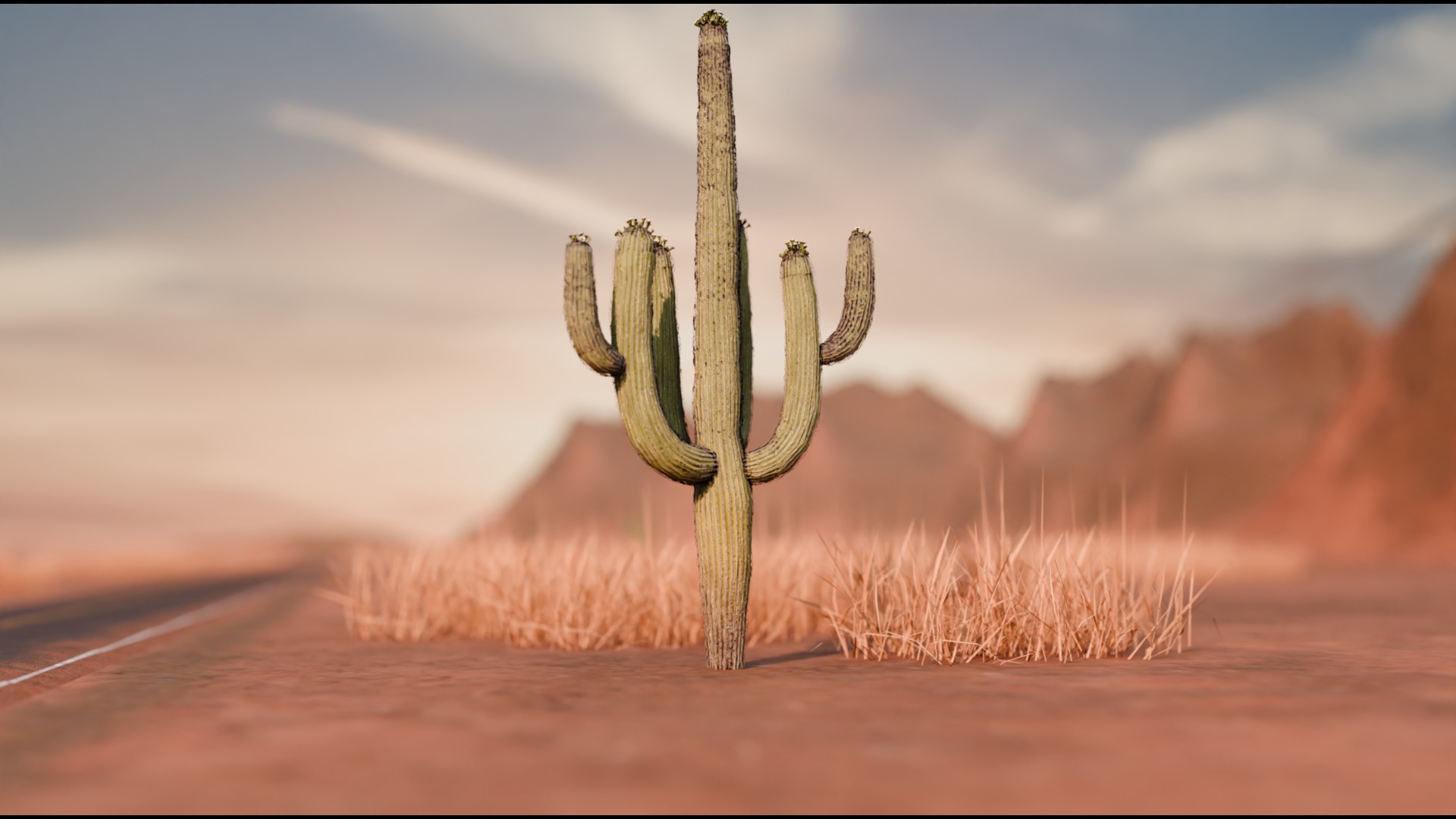 Desert Highway 3D model_1