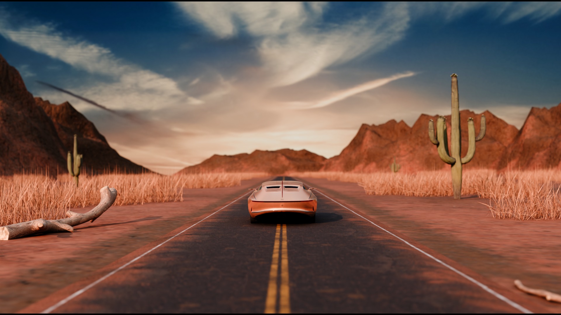 Desert Highway 3D model_9