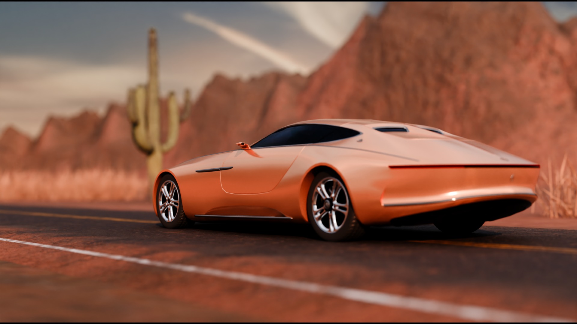 Desert Highway 3D model_3