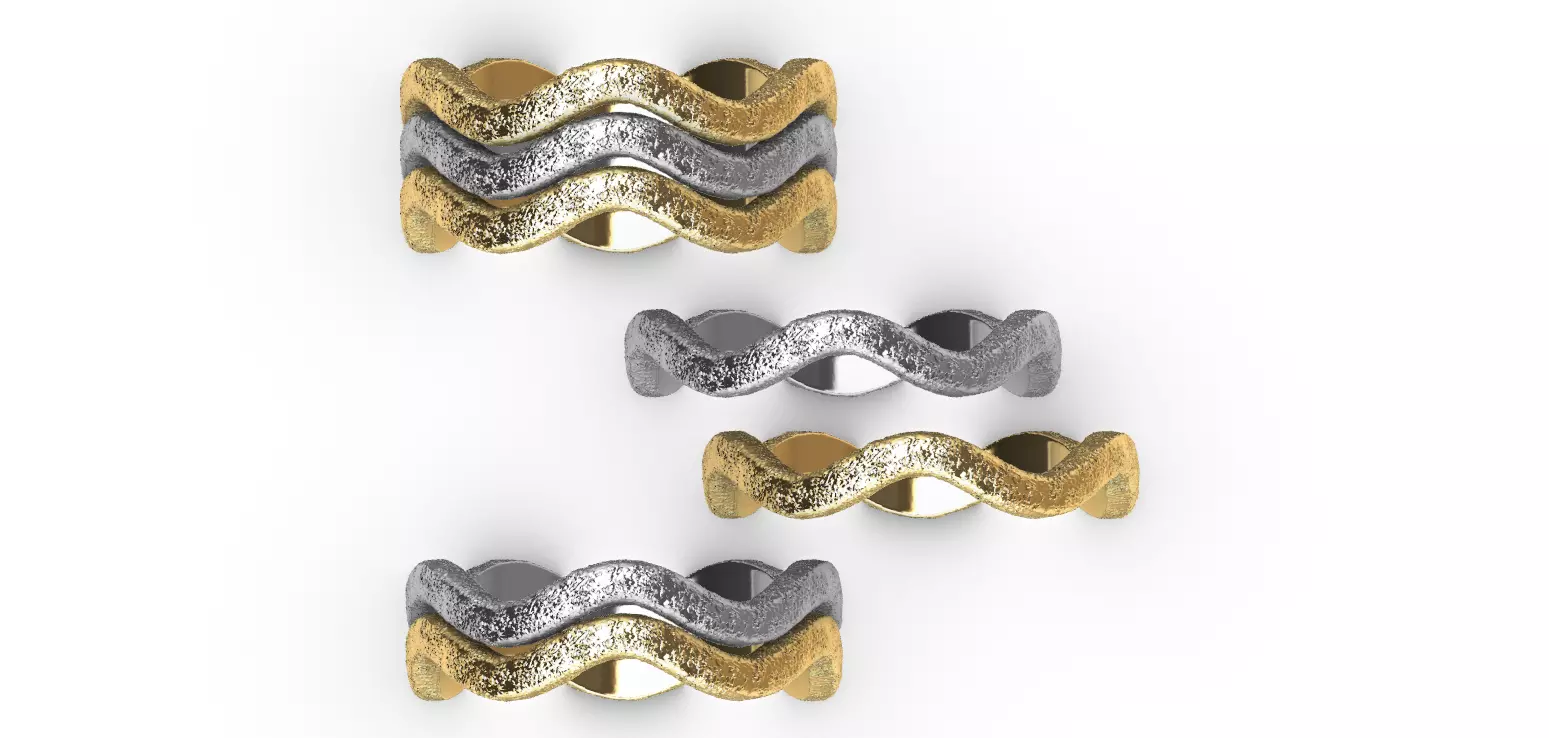 TWIST TEXTURE RING 3D print model_0