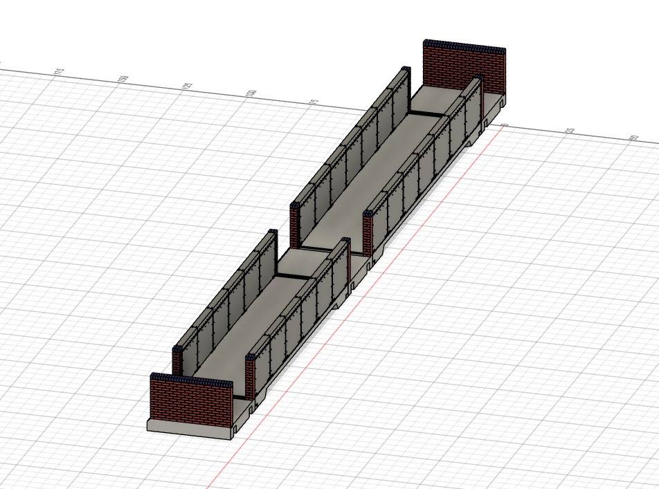 Model Railway Station Platform Footbridge with Lifts Modular 3D print model_23