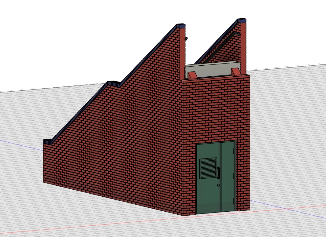 Model Railway Station Platform Footbridge with Lifts Modular 3D print model_14