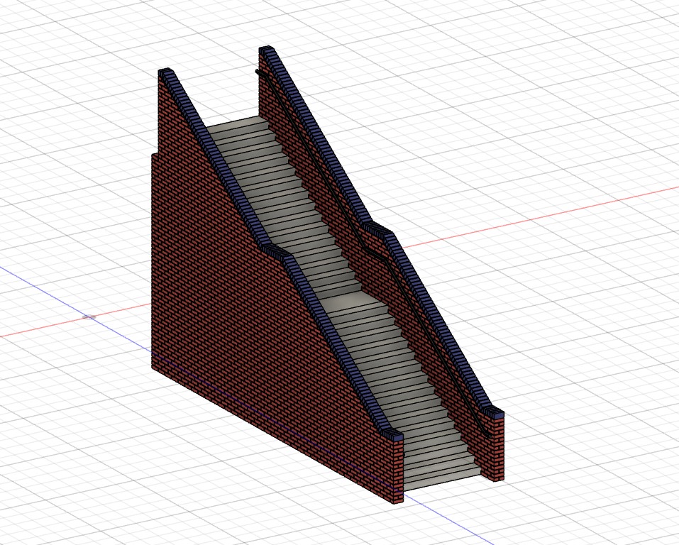 Model Railway Station Platform Footbridge with Lifts Modular 3D print model_13