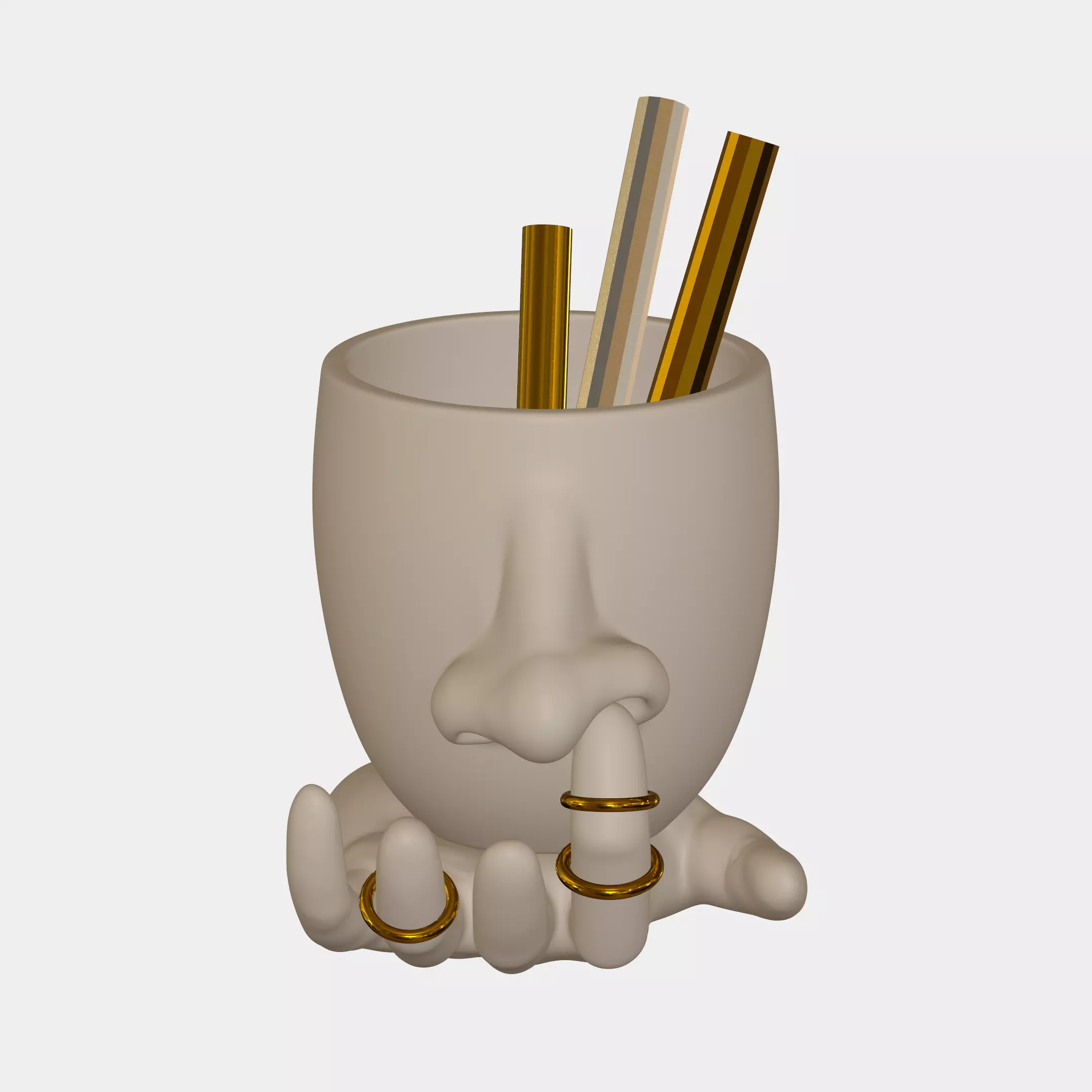 Quirky Jewelry Ring Holder 3D print model