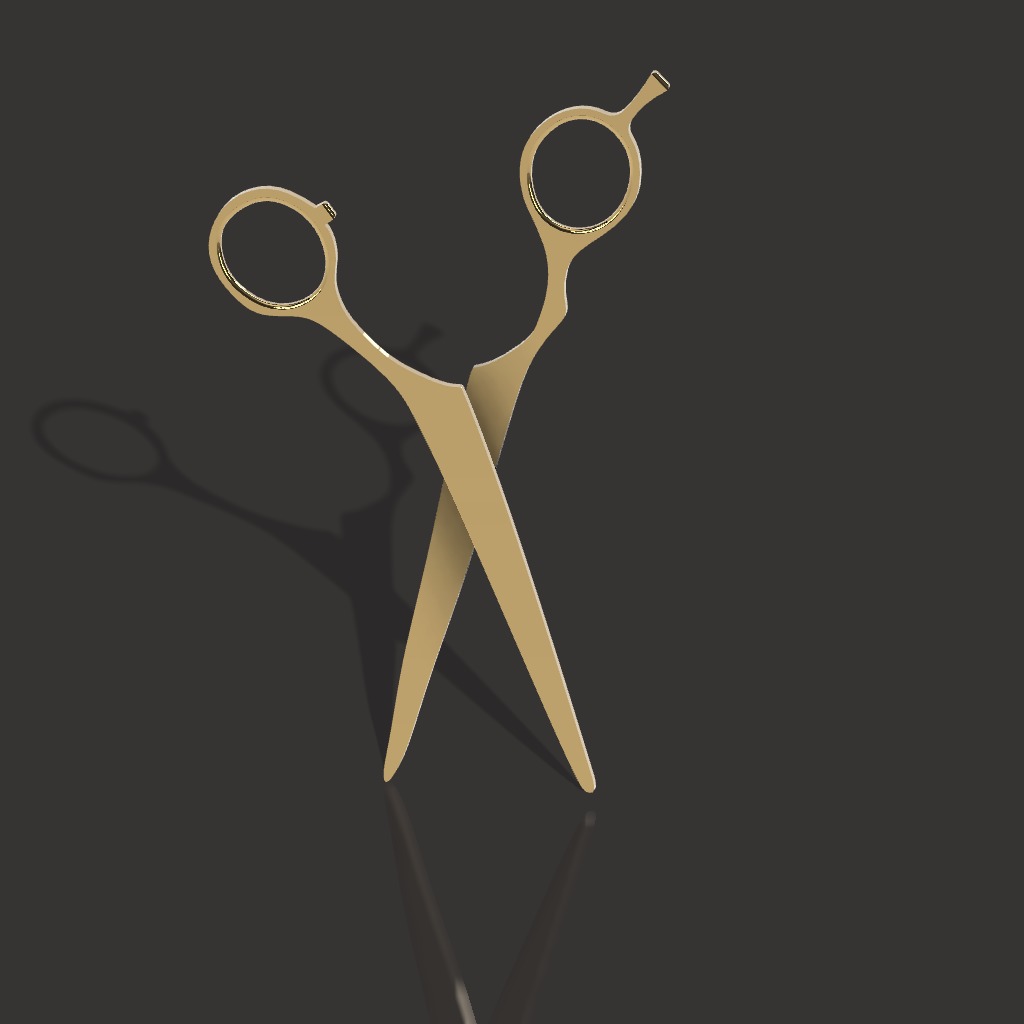 Hair Stylist Scissors Hair Pin set of 2 3D print model_2