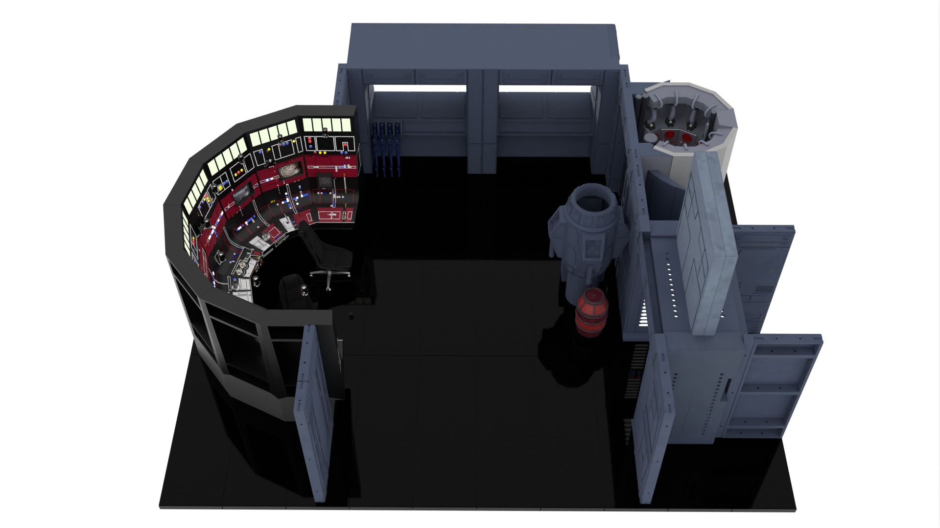 Set 3 - Docking bay Command Office 1-12 scale Blackseries 3D Model Collection_37