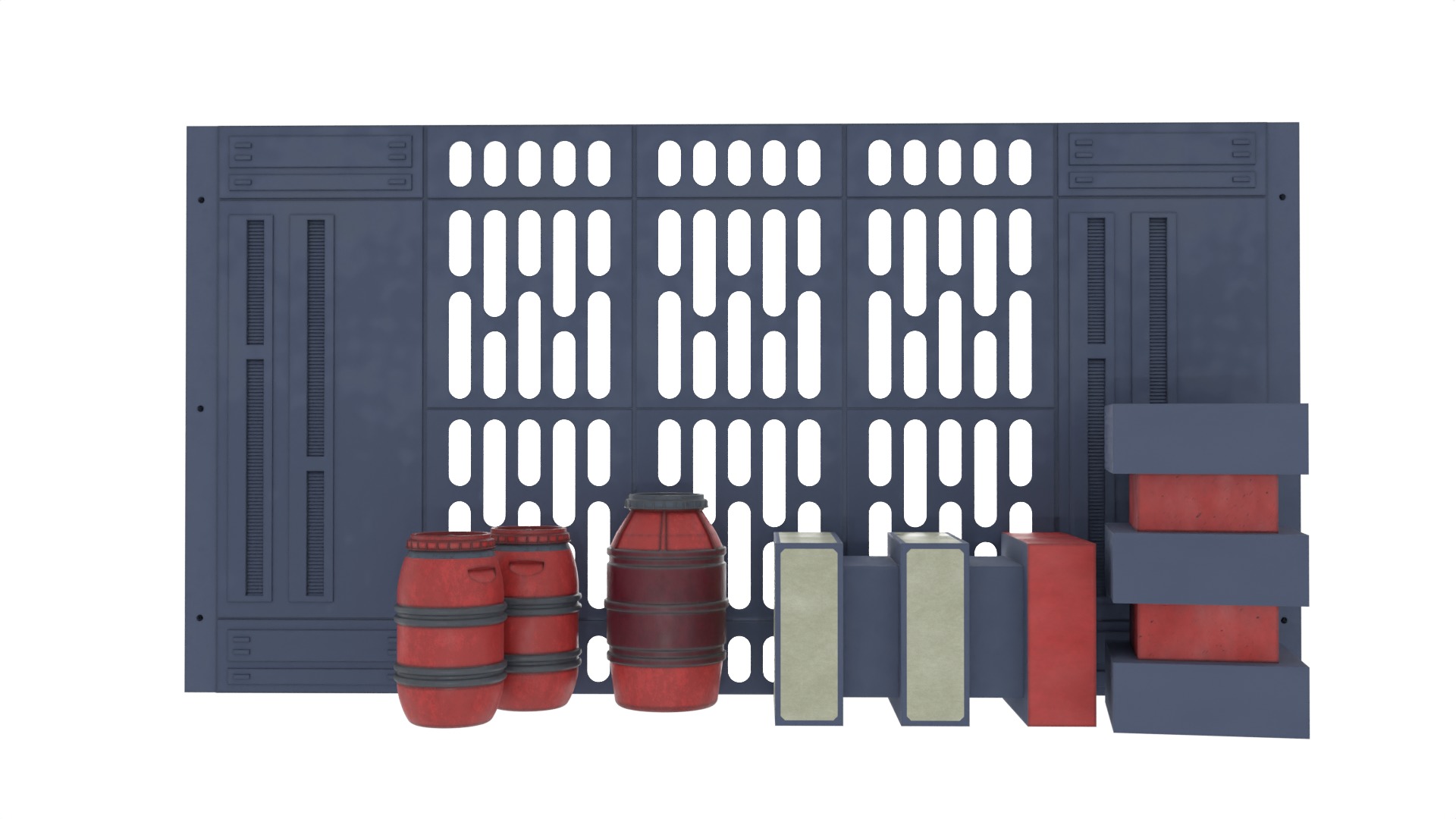 Set 3 - Docking bay Command Office 1-12 scale Blackseries 3D Model Collection_27