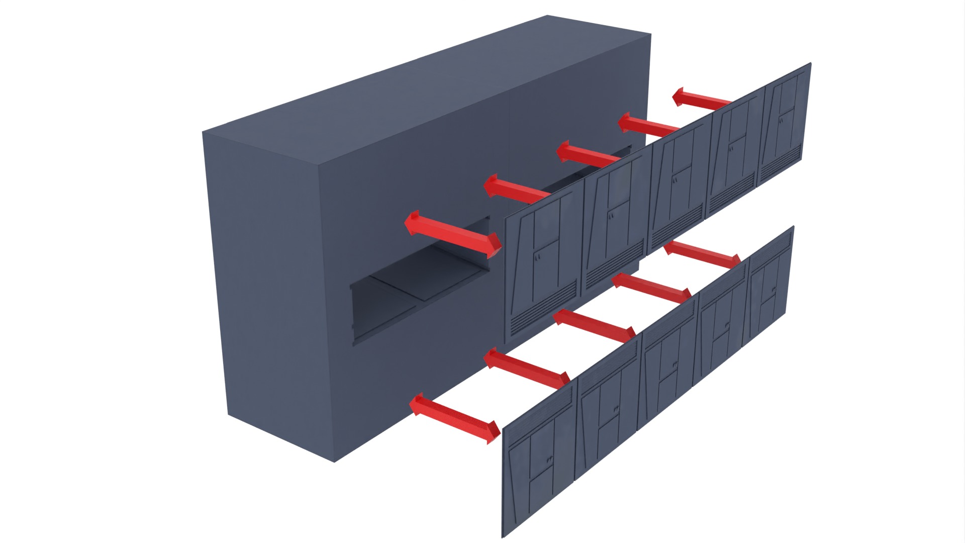 Set 3 - Docking bay Command Office 1-12 scale Blackseries 3D Model Collection_28