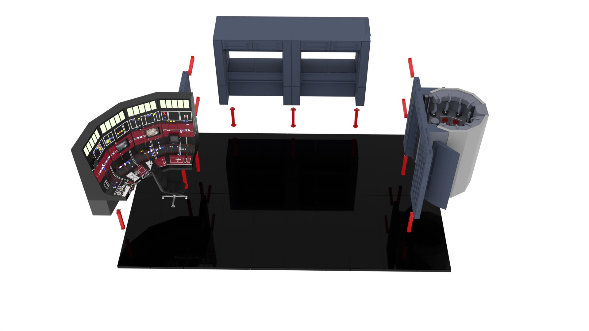 Set 3 - Docking bay Command Office 1-12 scale Blackseries 3D Model Collection_23