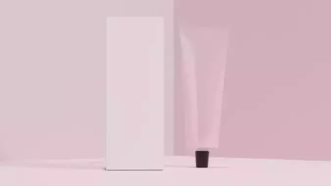 Cosmetic Tube with Paper Box