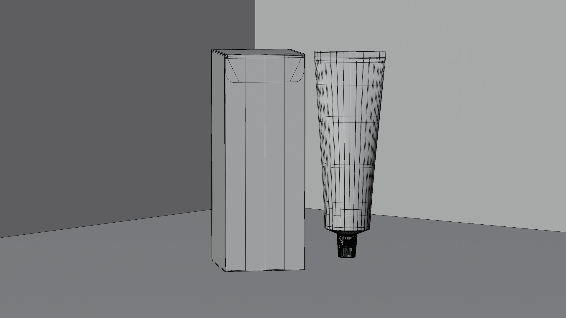 Cosmetic Tube with Paper Box 3D model_7
