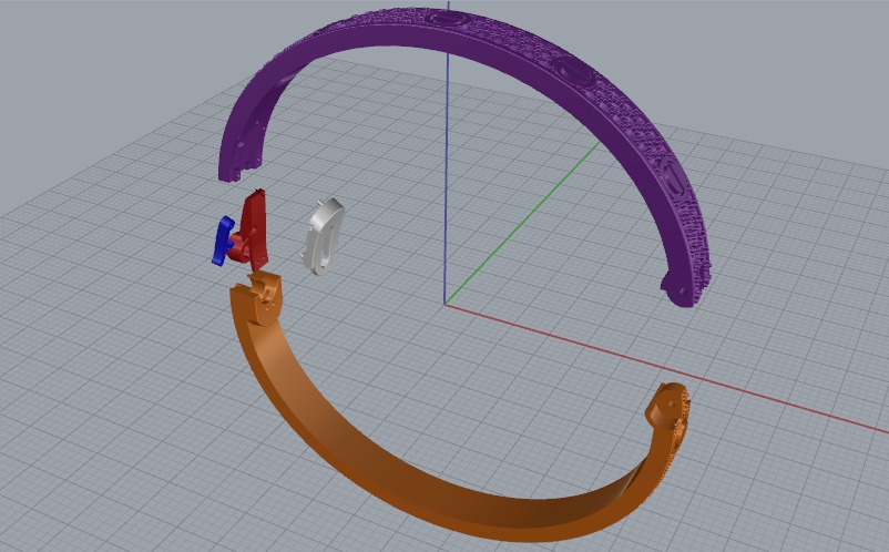   Cartier bracelet Size 17 3D print model_2