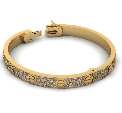   Cartier bracelet Size 17 3D print model_1