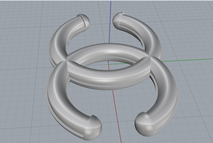 Chanel sign d 3D print model_5