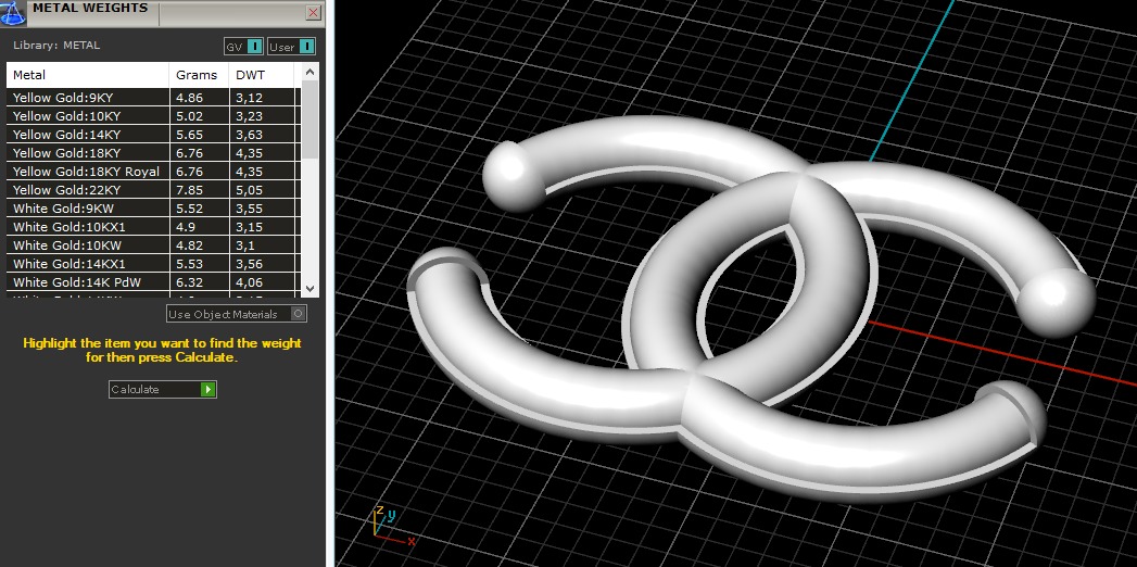 Chanel sign d 3D print model_2