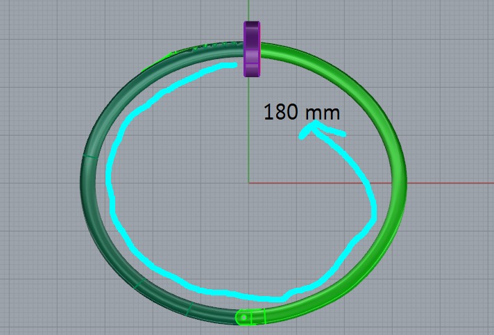   Cartier Bracelet   stones size 18 3D print model_11