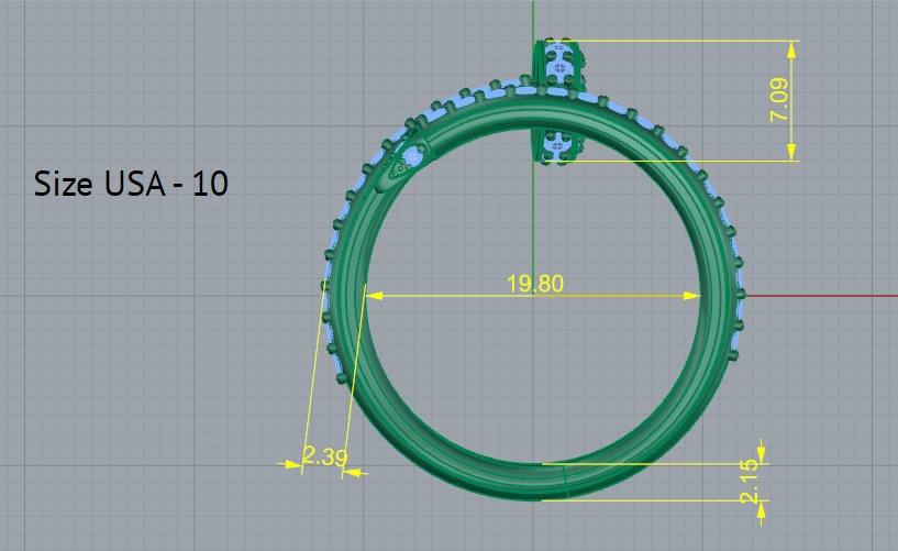 Ring size 10 3D print model_9