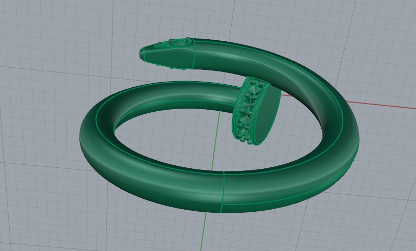 Cartier Ring size 12 3D print model_5