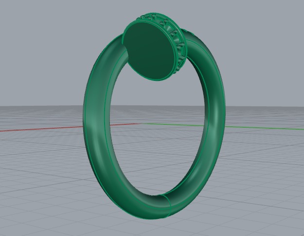 Cartier Ring size 12 3D print model_4