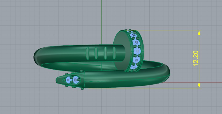 Cartier Ring size 12 3D print model_8