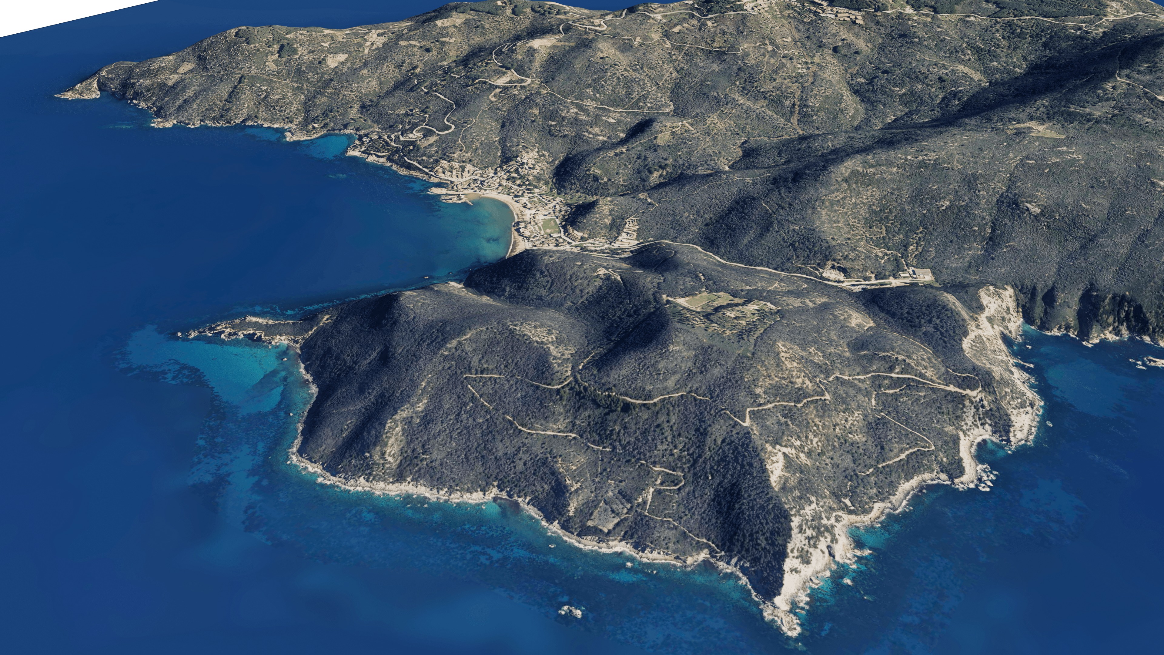 Giglio island 3d model terrain Low-poly 3D model_9