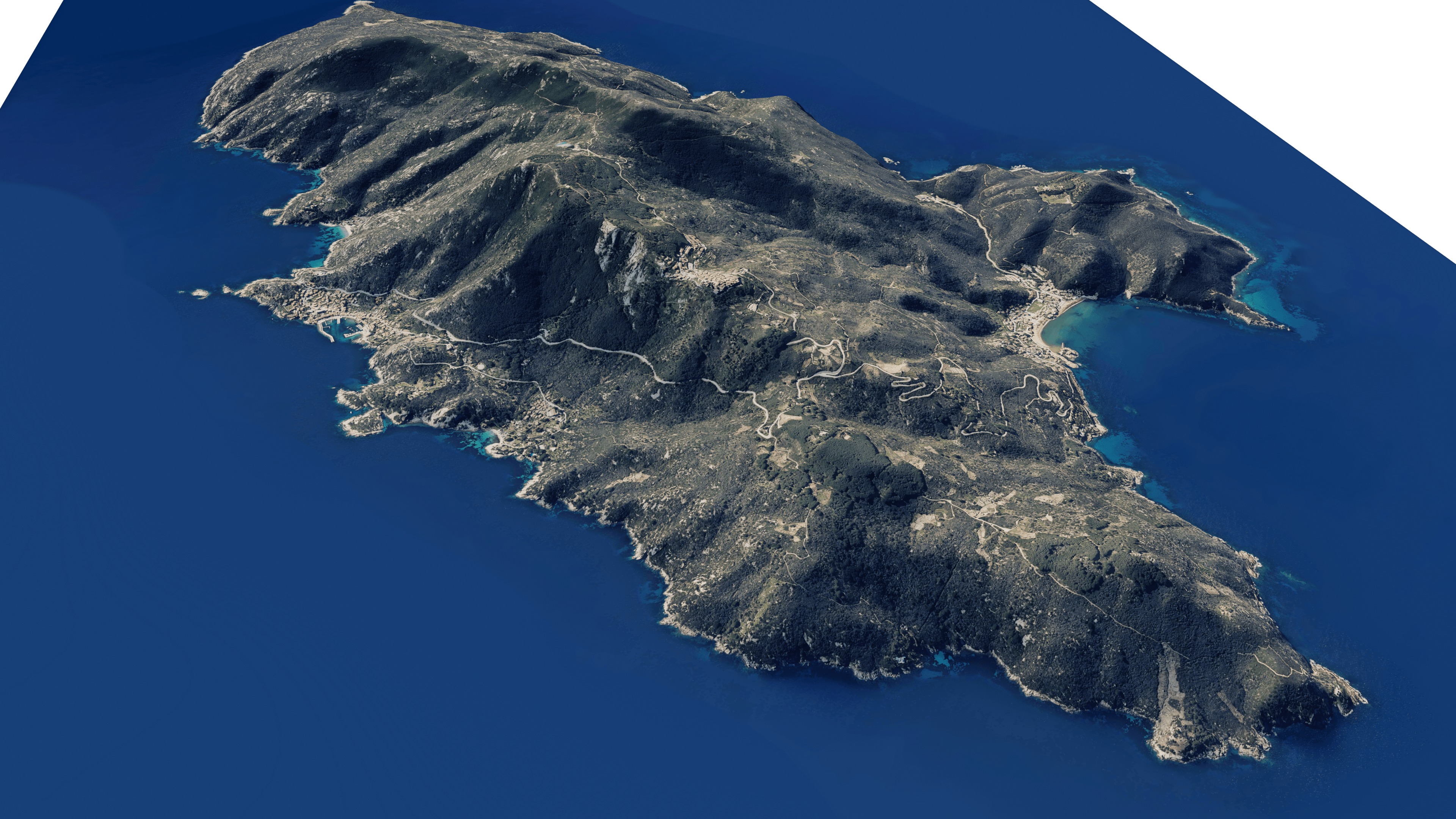Giglio island 3d model terrain Low-poly 3D model_6
