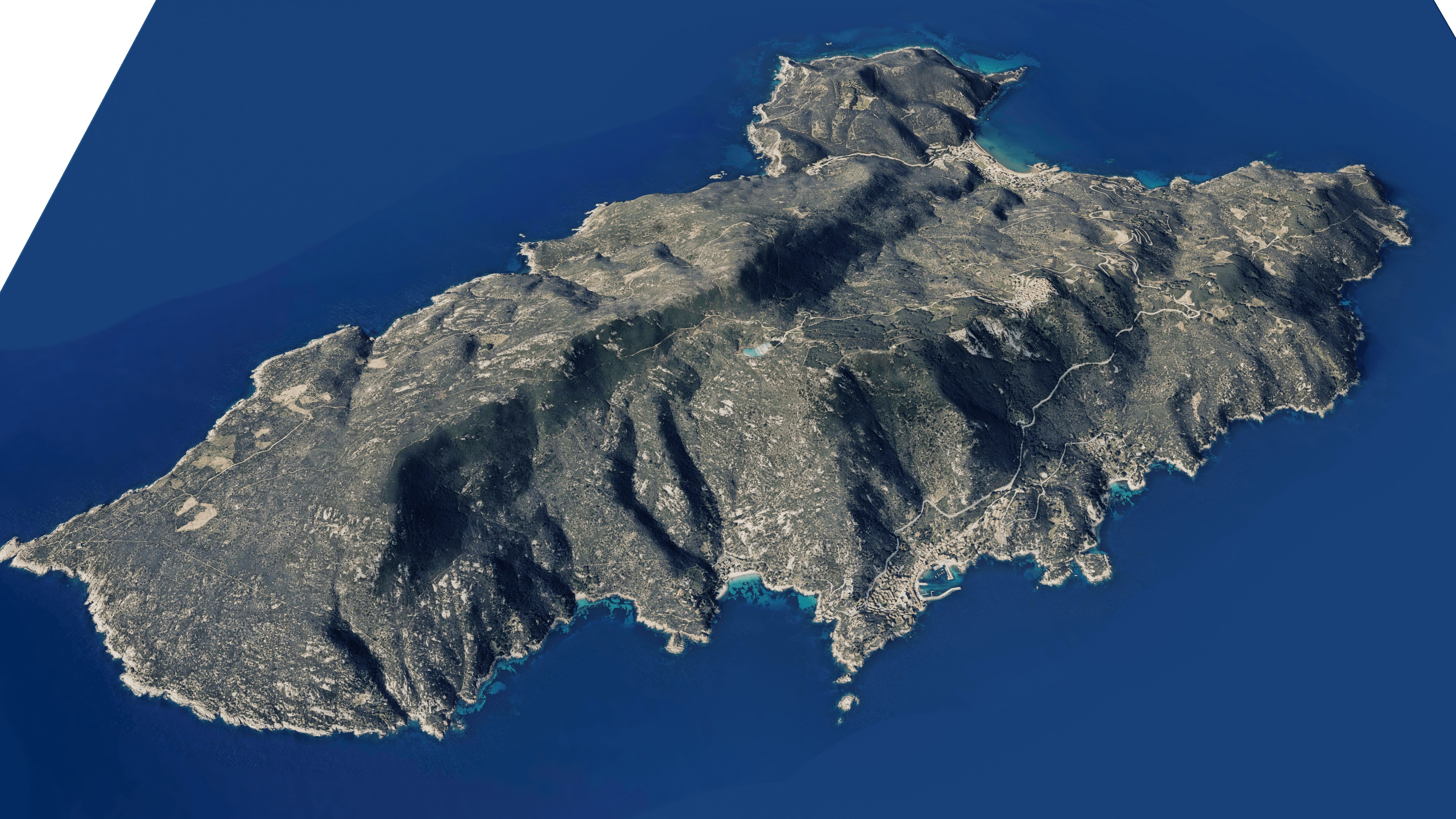 Giglio island 3d model terrain Low-poly 3D model_2