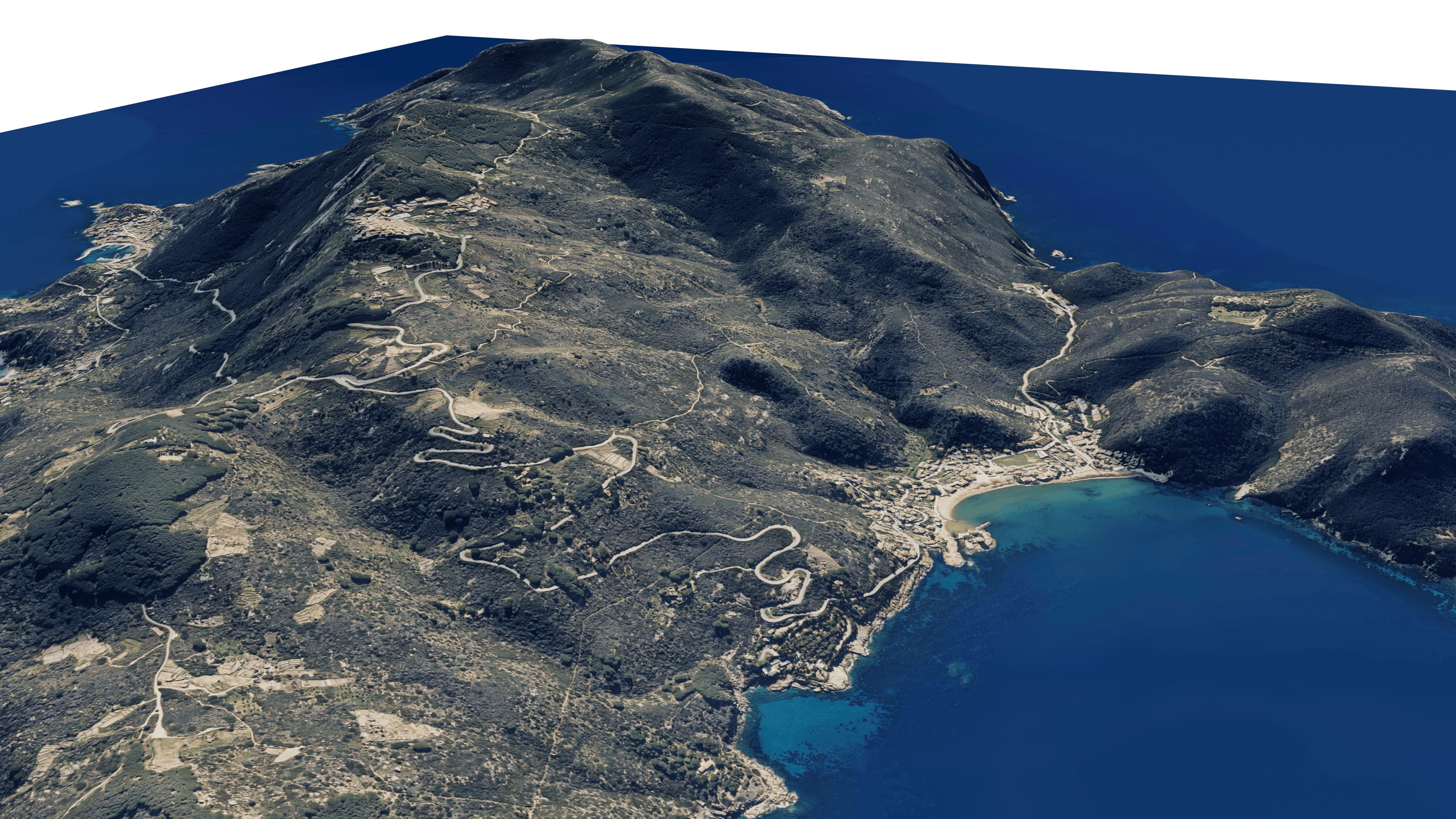 Giglio island 3d model terrain Low-poly 3D model_8