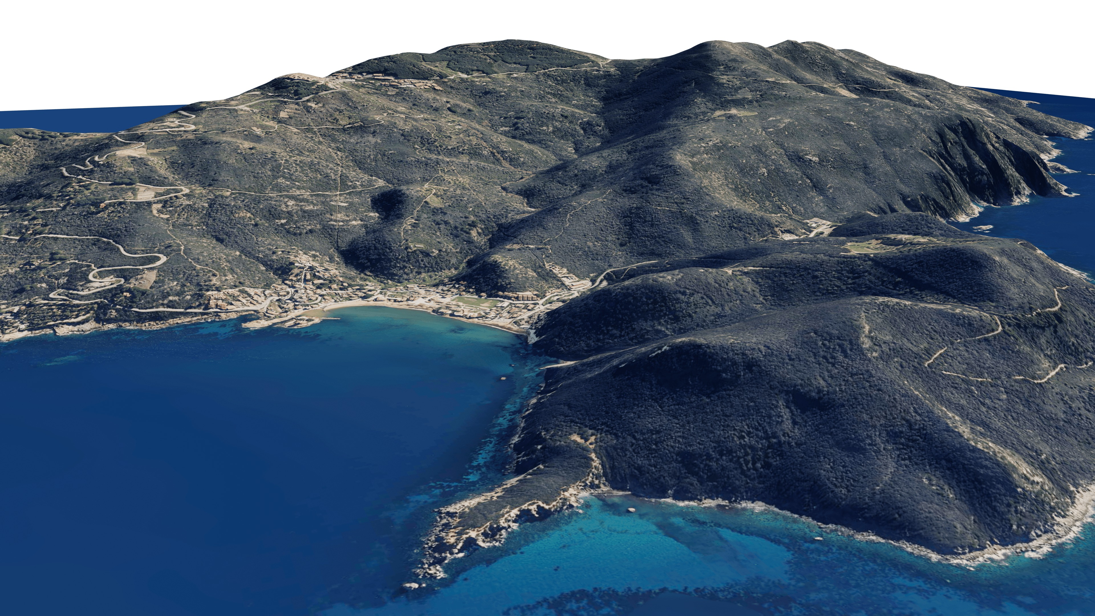 Giglio island 3d model terrain Low-poly 3D model_12